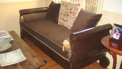 Brown Velvet Daybed